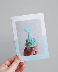 Mermaid Cupcake Photo Greeting Card