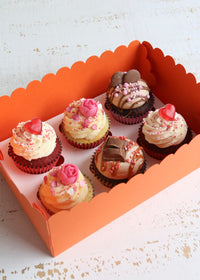 Box of Mixed Valentine's Cupcakes