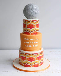 Fondant 30th Birthday Disco Ball 70s Cake