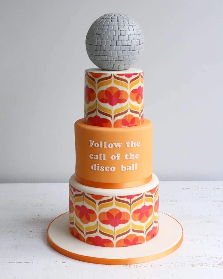 30th Birthday Disco Ball 70s Cake