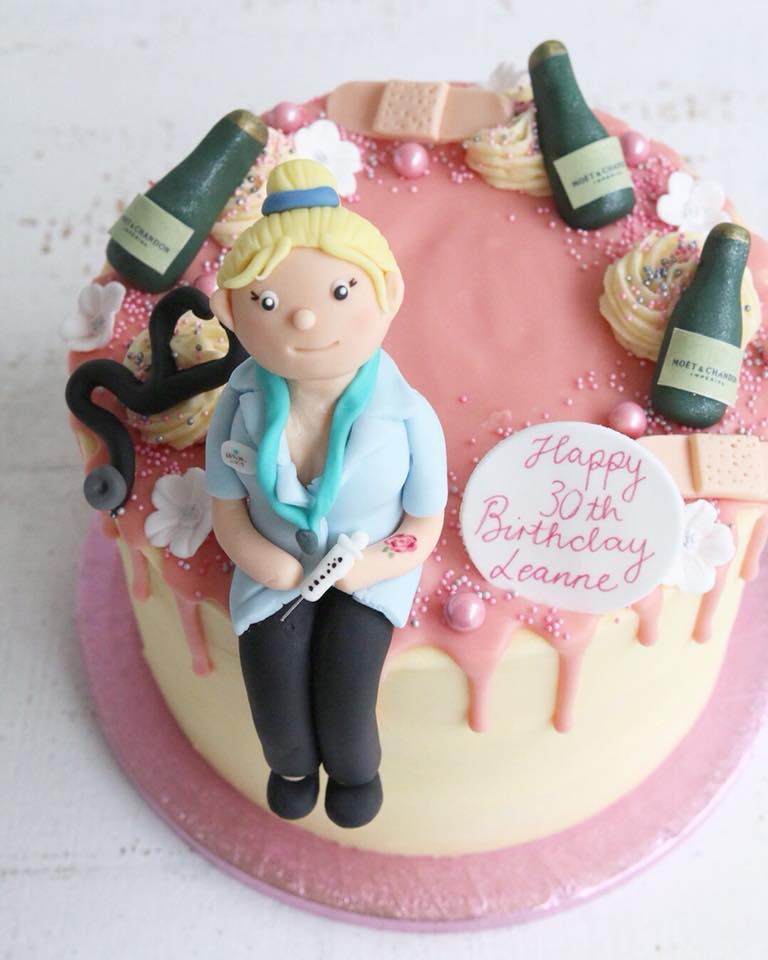 30th Birthday Nurse Drip Cake