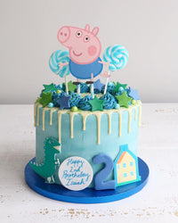 Peppa Pig George Buttercream Drip Cake