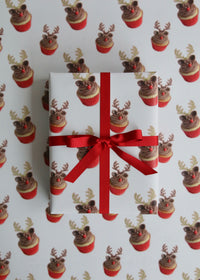 Reindeer Cupcakes Wrapping Paper