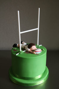 Fondant Rugby Post Cake