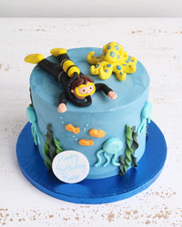 Scuba Diver Kids Birthday Cake