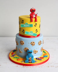Sesame Street Elmo & Cookie Monster Cake