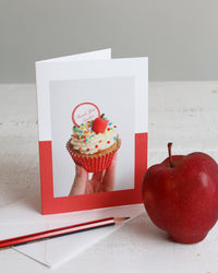 Teacher Thank You Cupcakes Photo Card & Apple