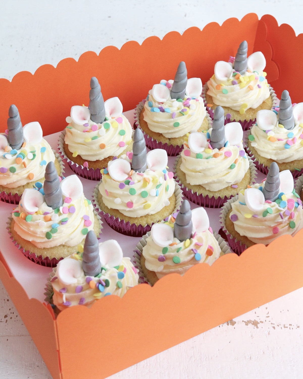Box of Unicorn Cupcakes