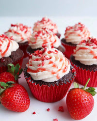 Chocolate and Strawberry Cupcakes